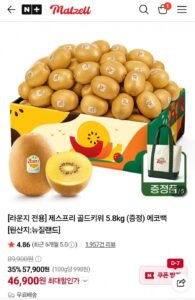 제스프리 특대골드키위 5.8kg+에코백증정