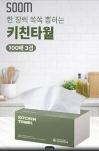 SOOM 뽑아쓰는 키친타올, 3겹, 100매, 12팩
