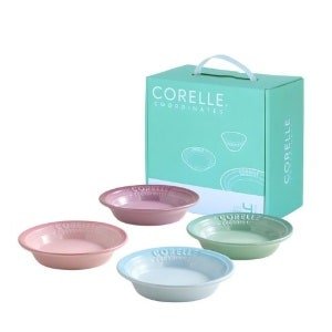 코렐코디네이츠 브리즈스톤 찬기 4종 세트 (블루 + 퍼플 + 그린 + 핑크 × 150 x 31 mm × 1세트)