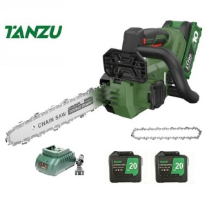 TANZU 21V 충전식 전기톱 30.48cm 체인톱 브러쉬리스 1세트 본품 + 8000mA 배터리2개이상 (1개)
