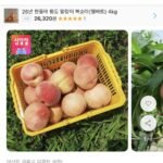 경북 고당도 딱딱이백도 4kg 중소과 (25-28과)