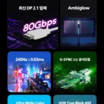 필립스 에브니아 32M2N8800 UHD 4K OLED 240Hz 게이밍 화이트 모니터