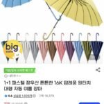 1+1 파스텔 원터치 16K 장우산
