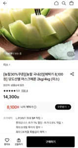 당도선별 머스크메론 2kg