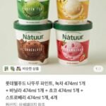 나뚜루 파인트 녹차 + 바닐라 + 초코 +스트로베리 총4개