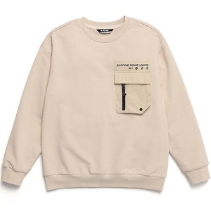 블랙야크키즈 아동용 BK 시노 맨투맨 티셔츠 (L BEIGE) [120]