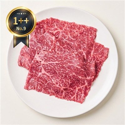 ++1 No.9등급 한우 눈꽃로스구이 모듬 400g 소고기 구이용