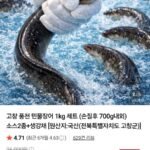 고창 풍천 민물장어 1kg 세트 (손질후 700g내외) 소스2종+생강채