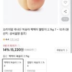 국내산 복숭아 딱/말 2.7kg