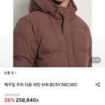 빈폴 캐주얼 푸퍼 다운 재킷 브릭