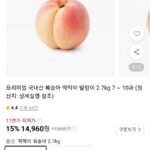 프리미엄 국내산 복숭아 딱딱이 말랑이 2.7kg 7 ~ 10과