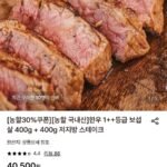 국내산 한우 1++등급 보섭살 400g+400g