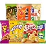 농심 양파링4봉+바나나킥4봉+자갈치4봉+새우깡4봉
