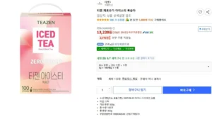 티젠 제로슈가 아이스티 복숭아 100스틱