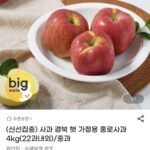 홍로사과 4kg 중과