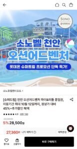 천안 오션어드벤처 미들시즌 주중 대인권