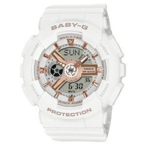 CASIO Baby-G 카시오 베이비지 BA-110XRG-7AJF [BABY-G BA-110 SERIES 여성 러버밴드] (화이트)
