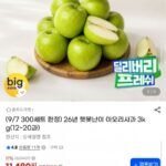 26년 햇못난이 아오리사과 3kg 12~20과