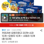 카프리썬 오렌지망고 20개+사과 10개 +오렌지 10개 + 사파리 10개 (총 50개)