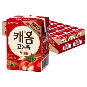 따옴 빙그레 캐옴 고농축 토마토, 120ml (24개) (120ml × 24개)