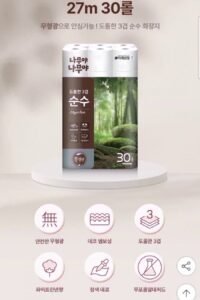 도톰한3겹순수 화장지 27Mx30롤 3팩