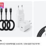10분러시 모란카노 100W C타입 케이블 2M 3개 / 25W PD 충전기 2개