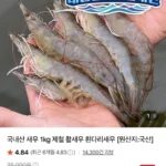 국내산 신안 활새우 1kg 35미 내외