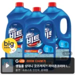 비트 딥클린파워 액체세탁세제 일반/드럼 겸용 용기 4L 3개