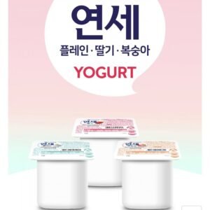 연세 요거트 플레인/딸기/복숭아 80g 24개