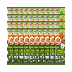 쉐푸드 핫도그 우유, 70g, 40개