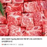 호주산 찜갈비 1kg 찜용 탕용 지방 제거 손질 소갈비