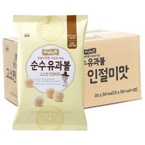 아인슈타인 순수유과볼 과자 (고소한 인절미맛 × 30g × 8개)