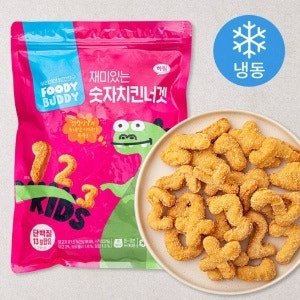 푸디버디 재미있는 숫자 치킨너겟 (냉동) (500g × 1개)