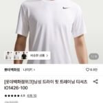 나이키 드라이 핏 트레이닝 티셔츠