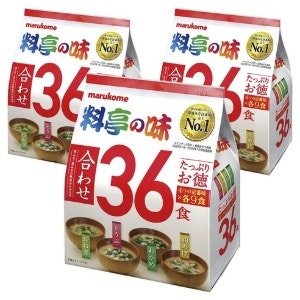 마루코메 요리정의 맛 모듬 파 + 두부 + 미역 + 유부 36개입, 600g (3개) (600g × 3개)
