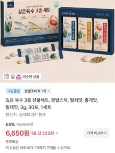 깊은 육수 3종 선물세트 3g, 30포 1세트