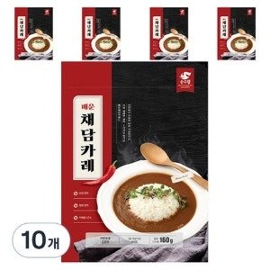 순수람 매운 채담카레, 160g (10개) (160g × 10개)