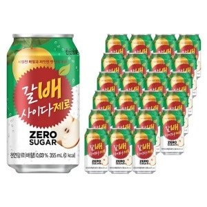 해태htb 갈배사이다 제로, 355ml (24개) (355ml x 24개)