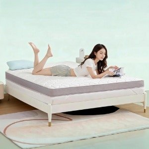 6cm 슬림형 바닥 매트 접이식 이사 휴대 용이 태국 수입 천연 라텍스 푹신한 바닥 토퍼 매트리스 110*200 (60mm × 슈퍼싱글 × 흰색 110*200)