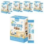 엘빈즈 11곡물 영양그대로 곡물바 (우유맛 × 40g × 6개)