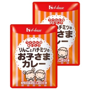 하우스푸즈 레스토랑용 사과와 꿀의 어린이 카레, 130g (2개) (130g × 2개)
