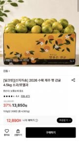 제주 햇 감귤 4.5kg 소과