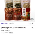 피코크 우리집 순두부찌개 5팩