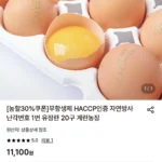 자연방사 난각번호1번 유정란 20구