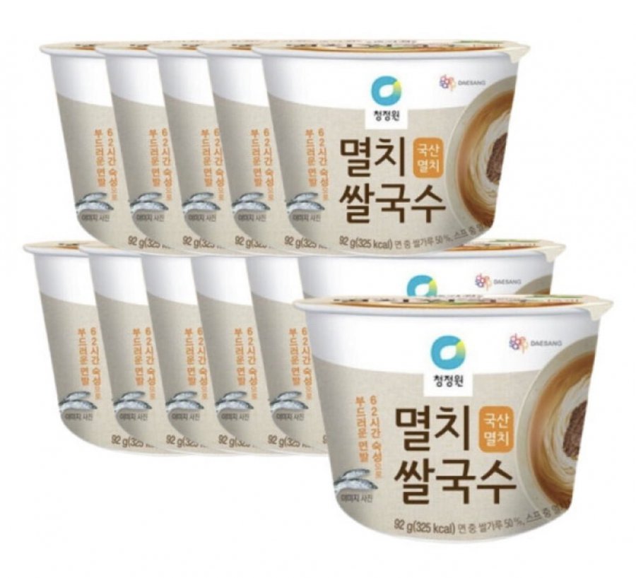 청정원 멸치 컵쌀국수 92g 12입(1박스) / 타깃 14, 500원