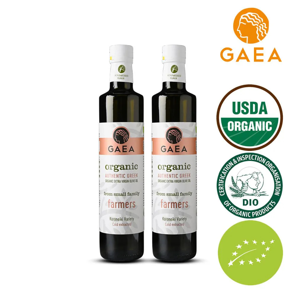 가이아 유기농 항공 직수입 고폴리페놀 햇올리브유 엑스트라버진 올리브오일 500ml, 2개 (네멤40, 370 / 배송비 무료)