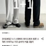 1+1 스�� 와이드팬츠 벌룬 트레이닝 2컬러