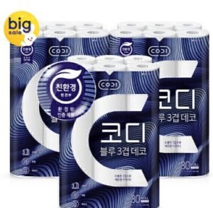 블루3겹 데코 화장지 30롤 3팩