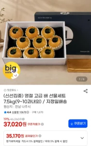 신선집중 명절 고급 배 선물세트 7.5kg 9~10과 지정일배송