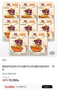 삼양 탱글 갈릭 오일파스타 32봉 임박